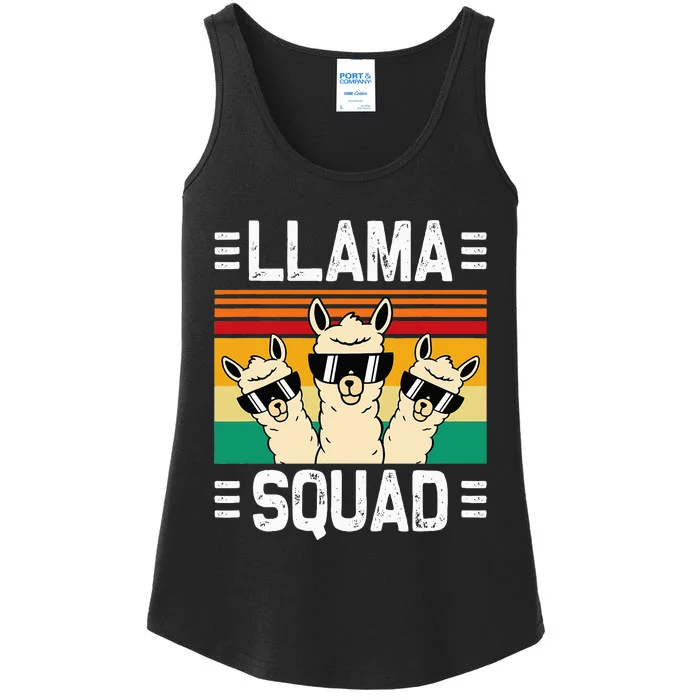 Funny Llama Cute Llama Alpaca Ladies Essential Tank