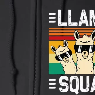 Funny Llama Cute Llama Alpaca Full Zip Hoodie