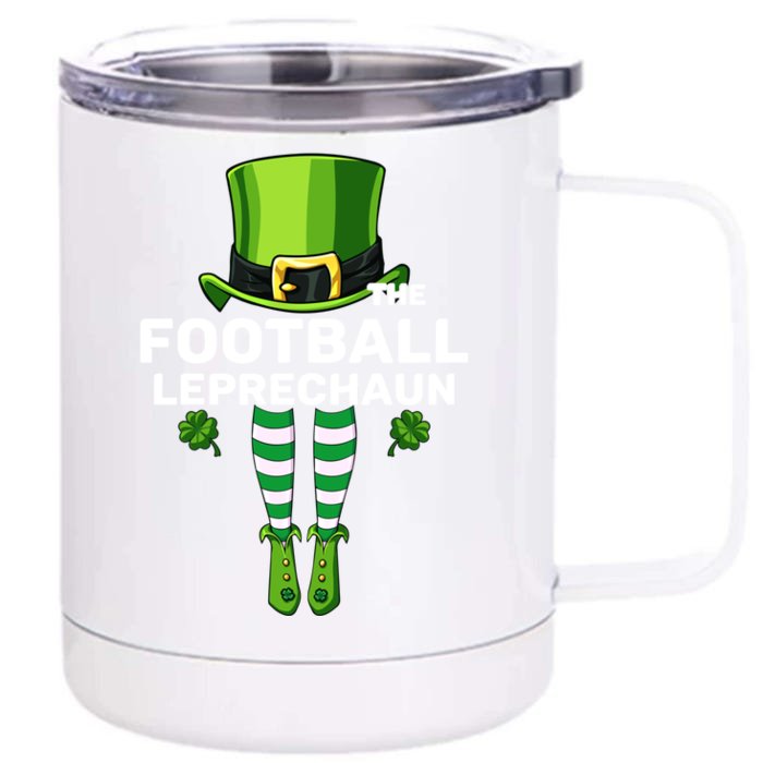 Football Leprechaun Costume Gift Matching Family Gift Front & Back 12oz Stainless Steel Tumbler Cup