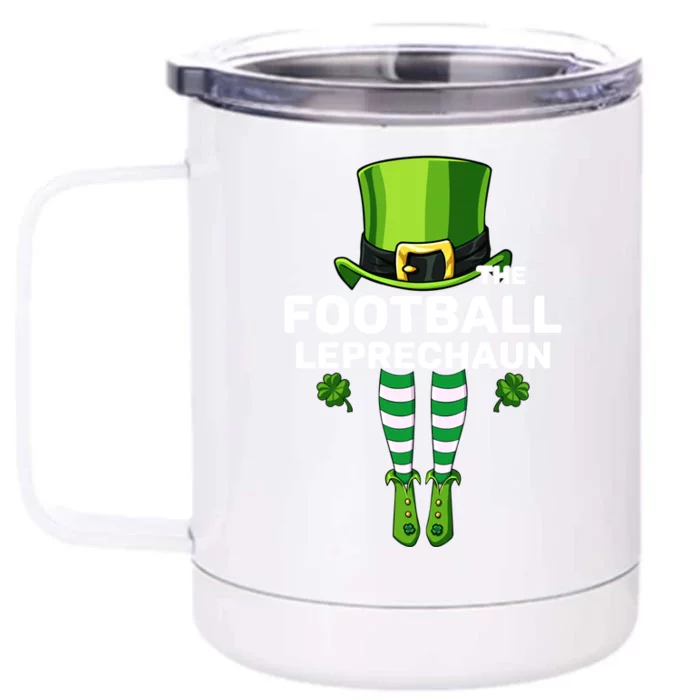 Football Leprechaun Costume Gift Matching Family Gift Front & Back 12oz Stainless Steel Tumbler Cup