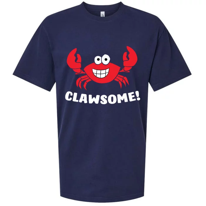 Funny Lobster Clawsome Sea Crab Cartoon Lobster Sueded Cloud Jersey T-Shirt