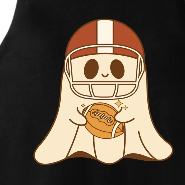 Football Lover Cute Ghost Halloween Party Costume Funny Gift Ladies Tri-Blend Wicking Tank