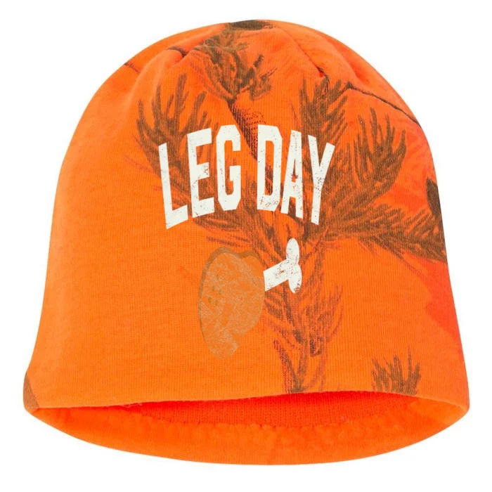 Funny Leg Day Thanksgiving Gifts Pilgrim Costume Turkey Day Kati - Camo Knit Beanie