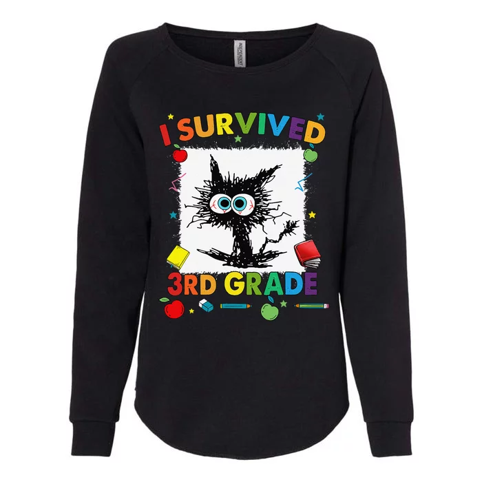 Funny Last Day Of Third 3rd Grade I Survived Third 3rd Grade Womens California Wash Sweatshirt