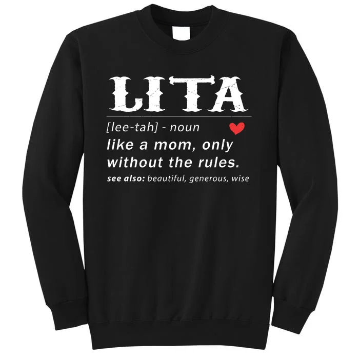 Funny Lita Defination Tall Sweatshirt