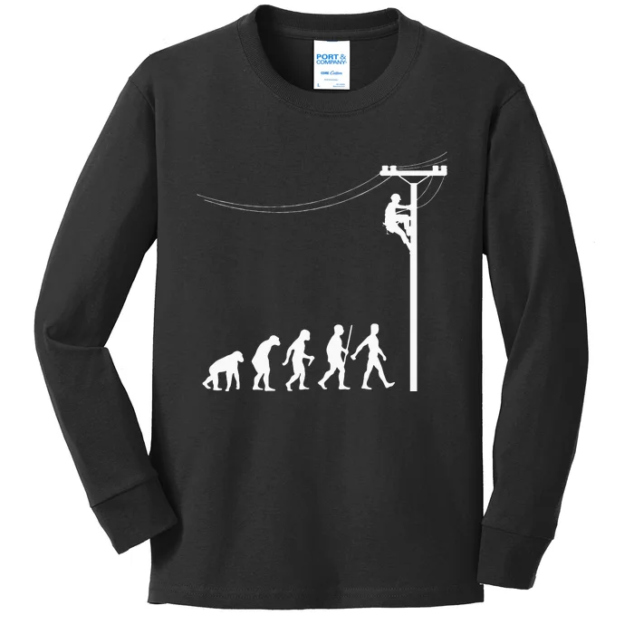 Funny Lineman Designs For Men Women Electrician Engineers Kids Long Sleeve Shirt