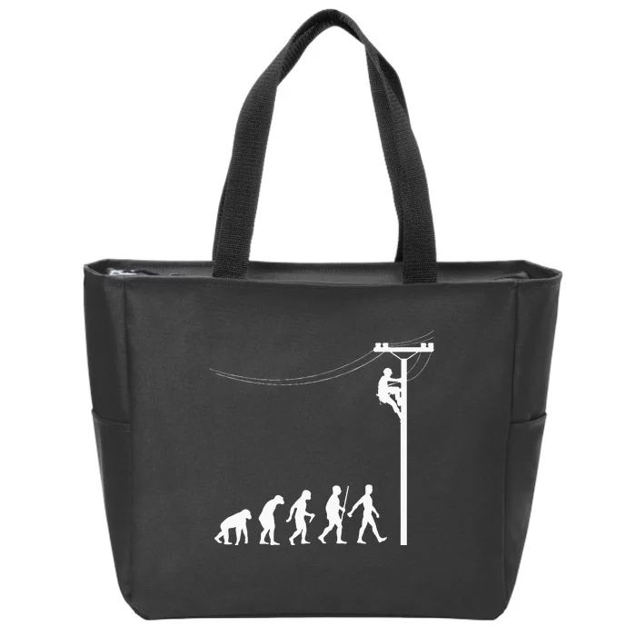 Funny Lineman Designs For Men Women Electrician Engineers Zip Tote Bag