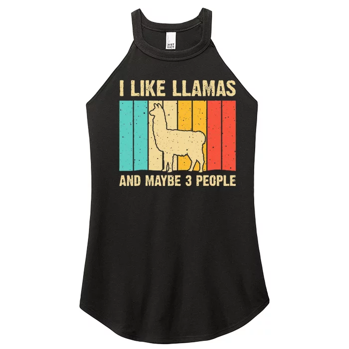 Funny Llama Design For Kids Men Women Alpaca Lover Farming Women’s Perfect Tri Rocker Tank