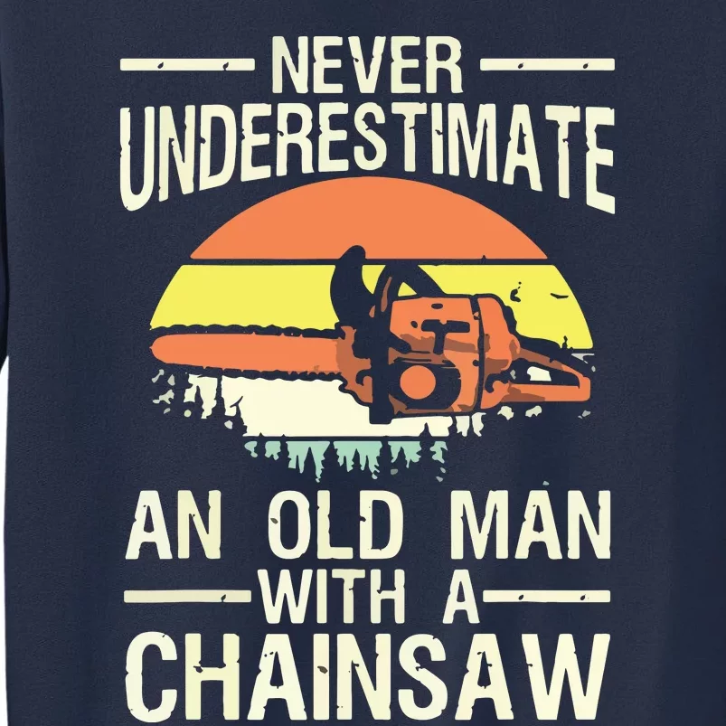 Funny Lumberjack Design For Dad Logger Arborist Chainsaw Sweatshirt