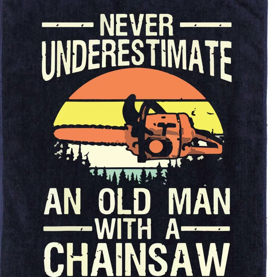 Funny Lumberjack Design For Dad Logger Arborist Chainsaw Platinum Collection Golf Towel