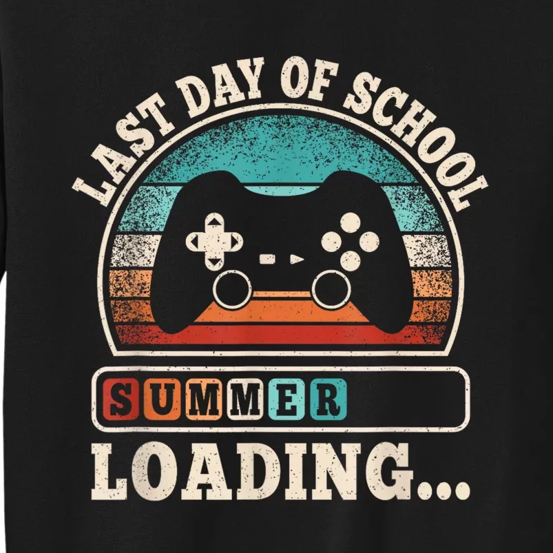 Funny Last Day Of School Gaming Teacher Student Boy Tall Sweatshirt