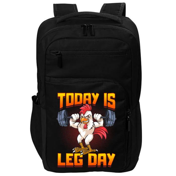 Funny Leg Day Chicken Legs Squats Gym Gift Impact Tech Backpack