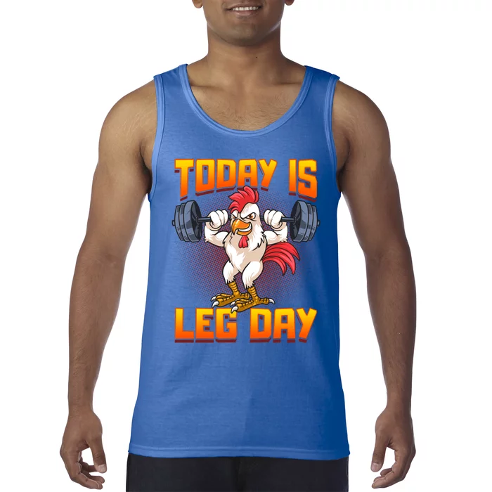 Funny Leg Day Chicken Legs Squats Gym Gift Tank Top