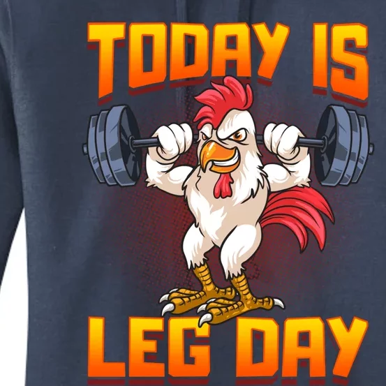 Funny Leg Day Chicken Legs Squats Gym Gift Women's Pullover Hoodie