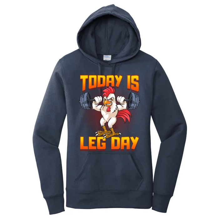 Funny Leg Day Chicken Legs Squats Gym Gift Women's Pullover Hoodie