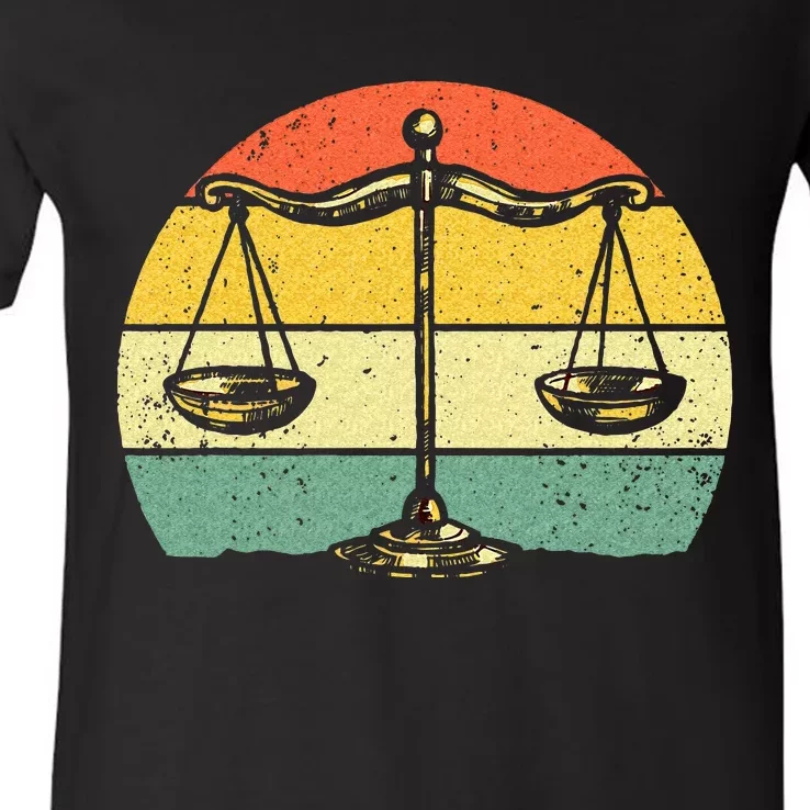 Funny Lawyer Design For Wo Paralegal Attorney Lovers V-Neck T-Shirt