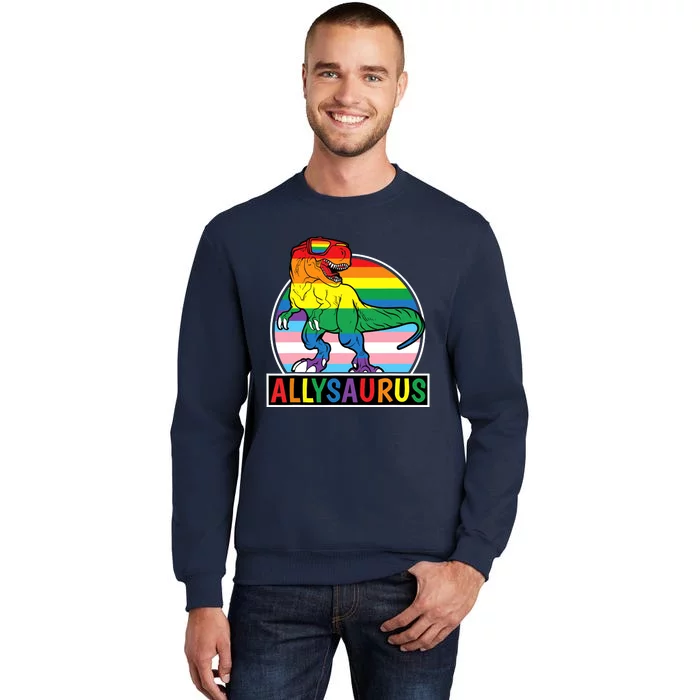 Funny LGBT Dinosaur T Rex Gay Pride Dino Allysaurus Rainbow Sweatshirt