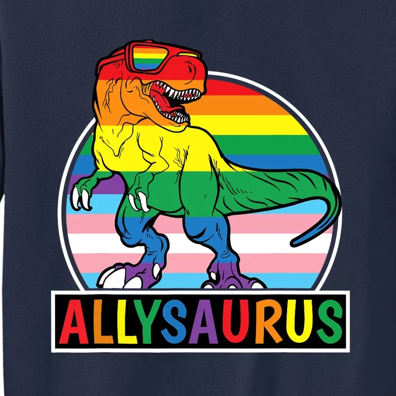 Funny LGBT Dinosaur T Rex Gay Pride Dino Allysaurus Rainbow Sweatshirt