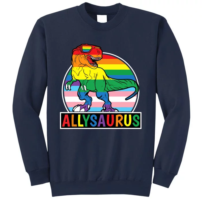 Funny LGBT Dinosaur T Rex Gay Pride Dino Allysaurus Rainbow Sweatshirt