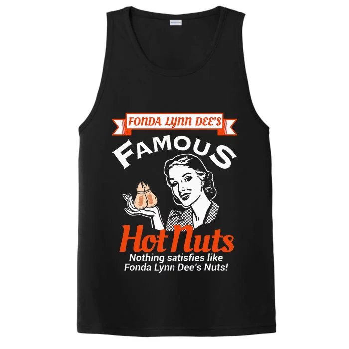 Fonda Lynn Dees Nuts Satisfies Funny Adult Humor Short Sleeve Performance Tank