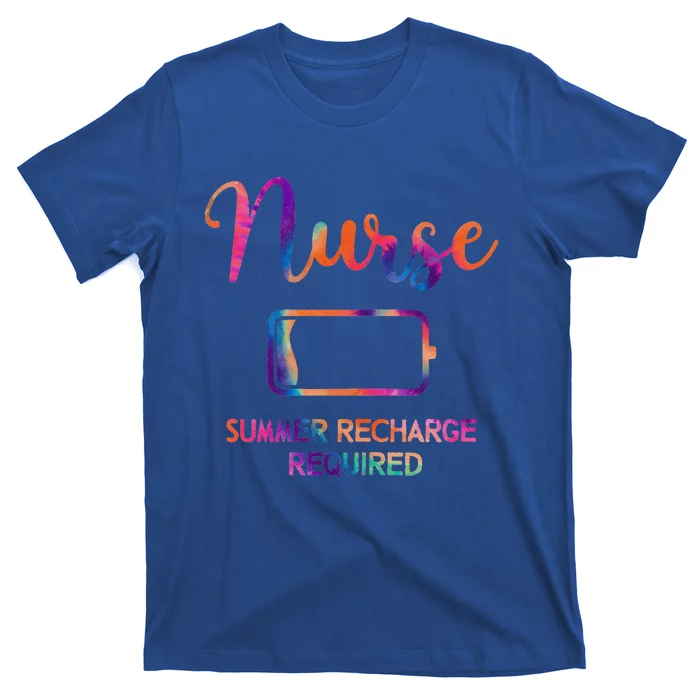 Funny Last Day Nurse Student Nurse Summer Recharge Required T-Shirt