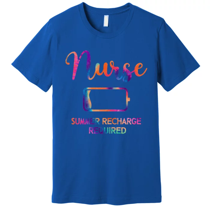 Funny Last Day Nurse Student Nurse Summer Recharge Required Premium T-Shirt