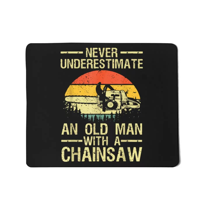 Funny Lumberjack Design For Dad Logger Arborist Chainsaw Mousepad