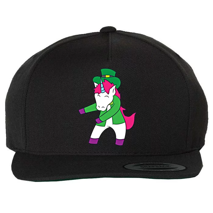 Flossing Leprechaun Design Irish Unicorn Gift Wool Snapback Cap