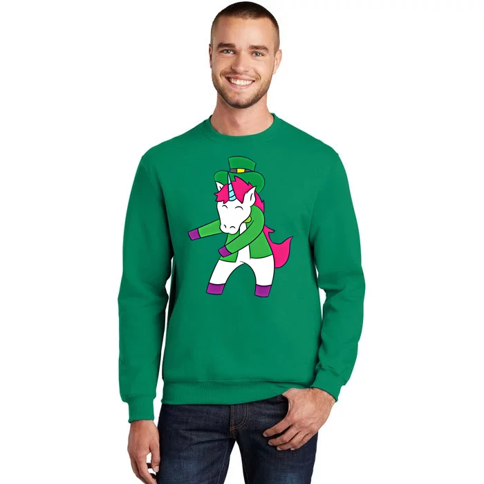 Flossing Leprechaun Design Irish Unicorn Gift Sweatshirt