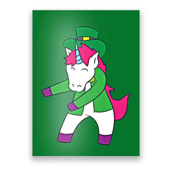 Flossing Leprechaun Design Irish Unicorn Gift Poster