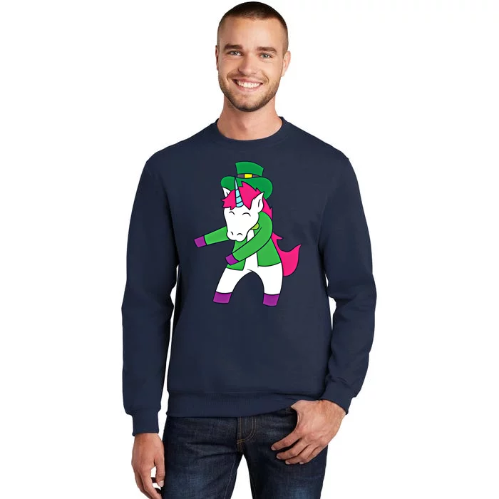 Flossing Leprechaun Design Irish Unicorn Gift Tall Sweatshirt