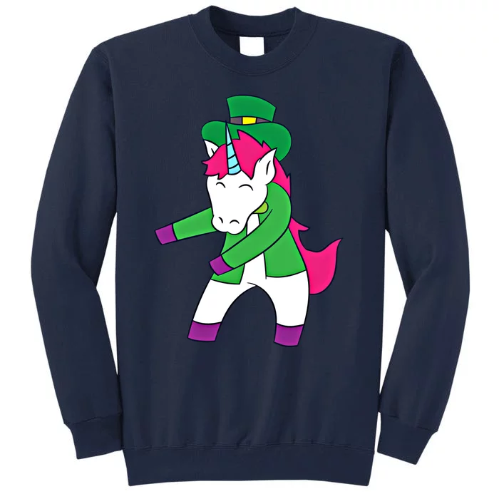 Flossing Leprechaun Design Irish Unicorn Gift Tall Sweatshirt