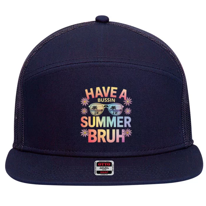 Funny Last Day Of School Gift 7 Panel Mesh Trucker Snapback Hat