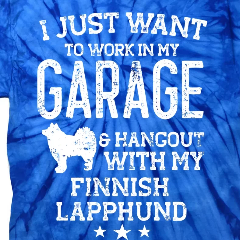 Finnish Lapphund Dad Car Garage Hangout Gift Tie-Dye T-Shirt