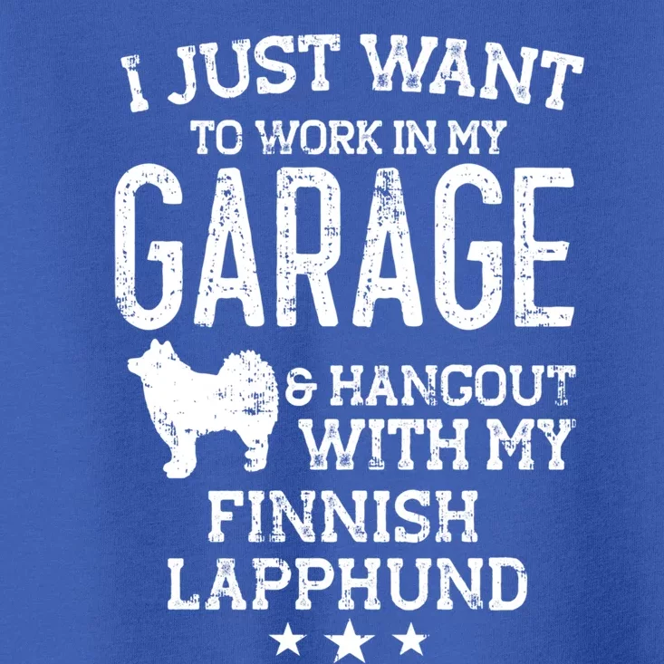 Finnish Lapphund Dad Car Garage Hangout Gift Toddler T-Shirt