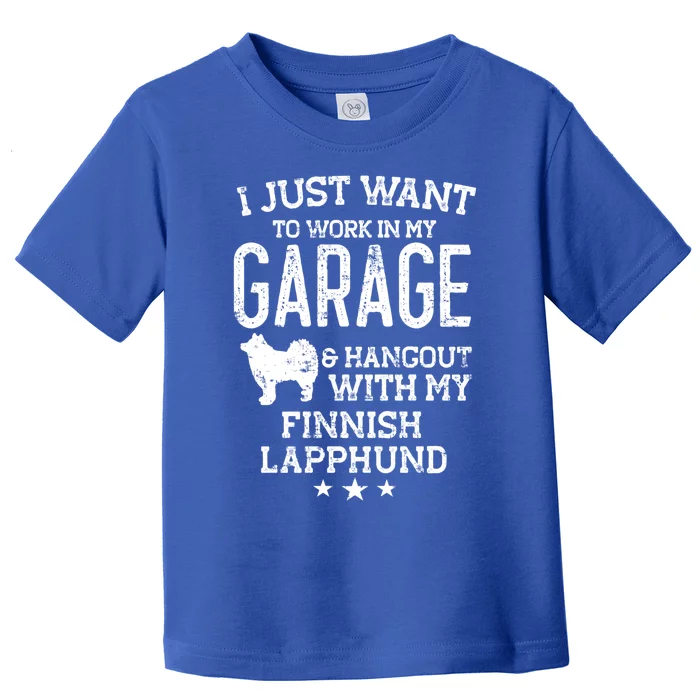 Finnish Lapphund Dad Car Garage Hangout Gift Toddler T-Shirt