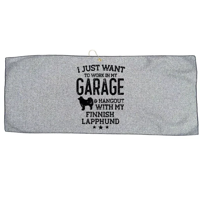 Finnish Lapphund Dad Car Garage Hangout Gift Large Microfiber Waffle Golf Towel