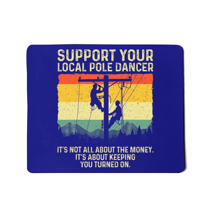 Funny Lineman Design For Electrician Electrical Lineman Mousepad