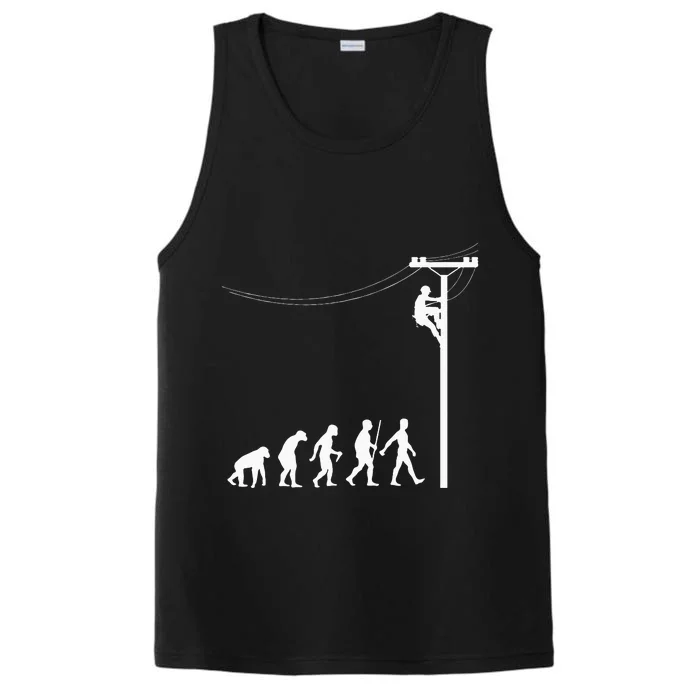 Funny Lineman Designs For Men Women Electrician Engineers Performance Tank