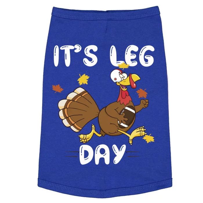 Fun Leg Day Pilgrim Thanksgiving Cotume Football Turkey Run Gift Doggie Tank