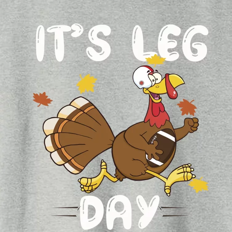 Fun Leg Day Pilgrim Thanksgiving Cotume Football Turkey Run Gift Women's Crop Top Tee