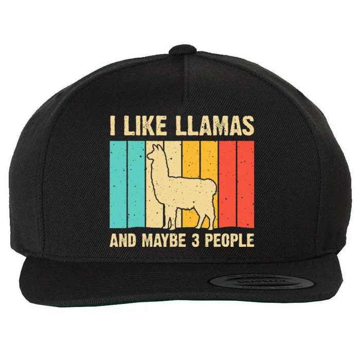 Funny Llama Design For Kids Men Women Alpaca Lover Farming Wool Snapback Cap