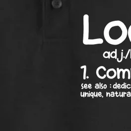 Funny LocD Definition Dreadlocks Black Dry Zone Grid Performance Polo