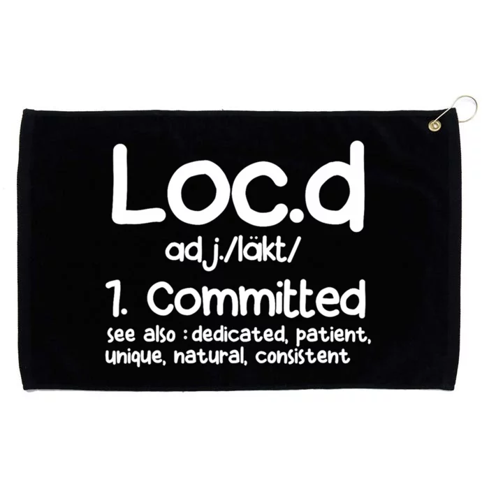 Funny LocD Definition Dreadlocks Black Grommeted Golf Towel