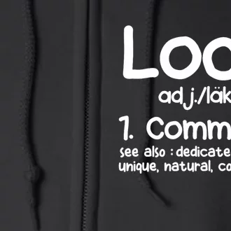 Funny LocD Definition Dreadlocks Black Full Zip Hoodie