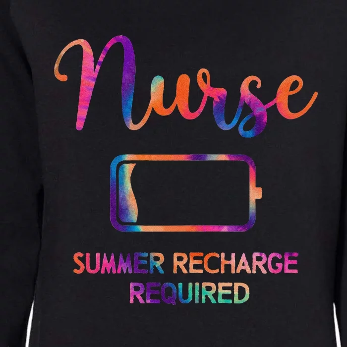 Funny Last Day Nurse Student Nurse Summer Recharge Required Womens California Wash Sweatshirt