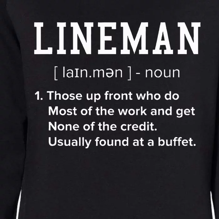 Football Lineman Definition Funny Offensive Lineman Womens California Wash Sweatshirt