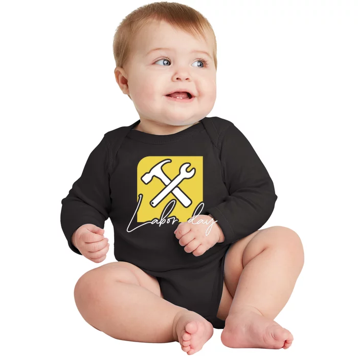 Funny Labor Day Gift Baby Long Sleeve Bodysuit