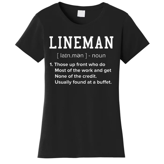 Football Lineman Definition Funny Offensive Lineman For Men Women's T-Shirt