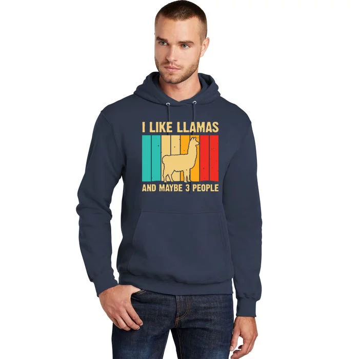 Funny Llama Design For Alpaca Lover Farming Tall Hoodie